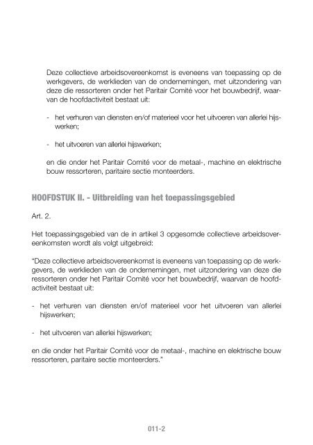 Collectieve arbeidsovereenkomsten monteerders (PC 111.03) - Aclvb