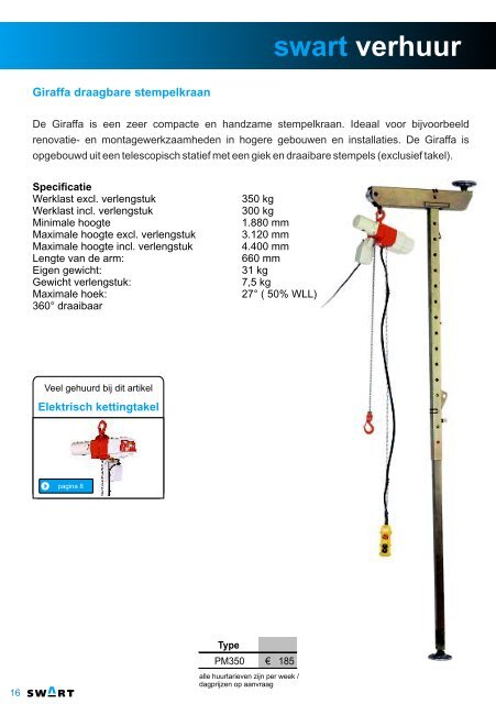 door onze verhuur catalogus 2008-2009 - Swart BV Technisch ...