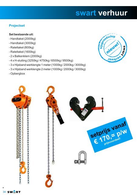 door onze verhuur catalogus 2008-2009 - Swart BV Technisch ...