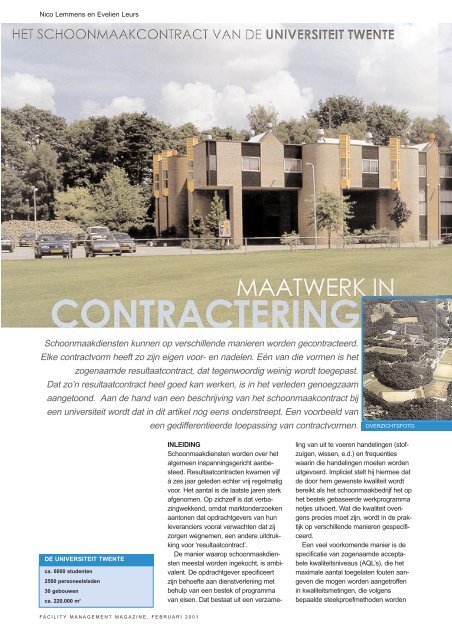 Maatwerk in contractering - ISS