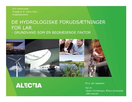 de hydrologiske forudsætninger for lar - ATV Jord og Grundvand