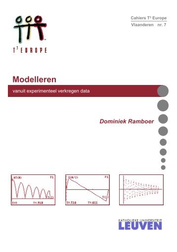 Cahier 7: Modelleren vanuit experimenteel verkregen data