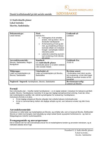 Individuelle planer - Sødisbakke - Region Nordjylland