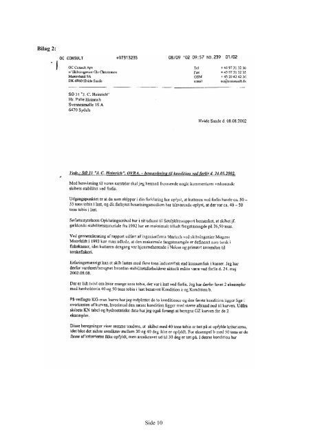 HEINRICH - forlis den 24. maj 2002 - Søfartsstyrelsen