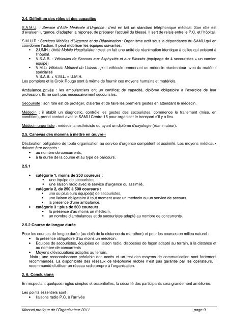 manuel de l'organisateur - Comité du Gard - Fédération Française d ...