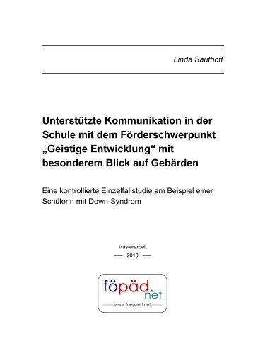 Unterstützte Kommunikation in der Schule mit dem ... - bei föpäd.net