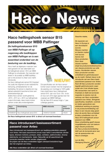 Klik hier om onze laatste nieuwsbrief te lezen. - Haco - Tail Lift Parts