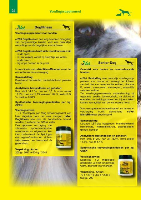 cdVet Hond & Kat 2011 - Perfect Natural Solutions