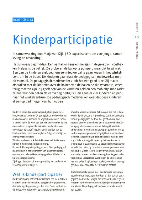 Hoofdstuk 14 Kinderparticipatie - Pedagogischkader.nl