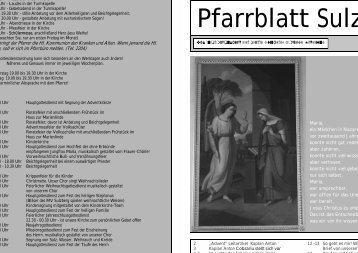 Pfarrblatt Sulz