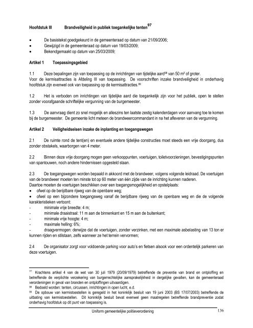 Uniform gemeentelijk politiereglement (UGP) - Oud-Turnhout