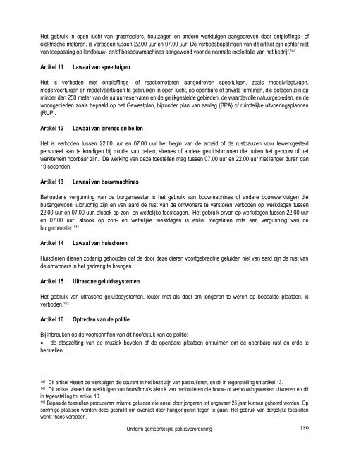 Uniform gemeentelijk politiereglement (UGP) - Oud-Turnhout