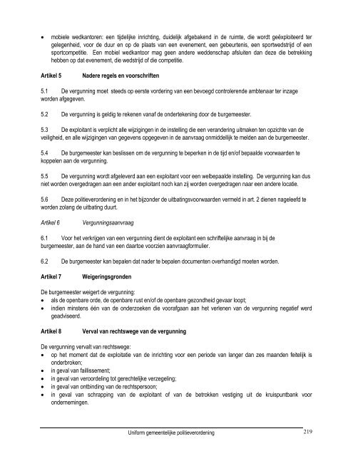 Uniform gemeentelijk politiereglement (UGP) - Oud-Turnhout