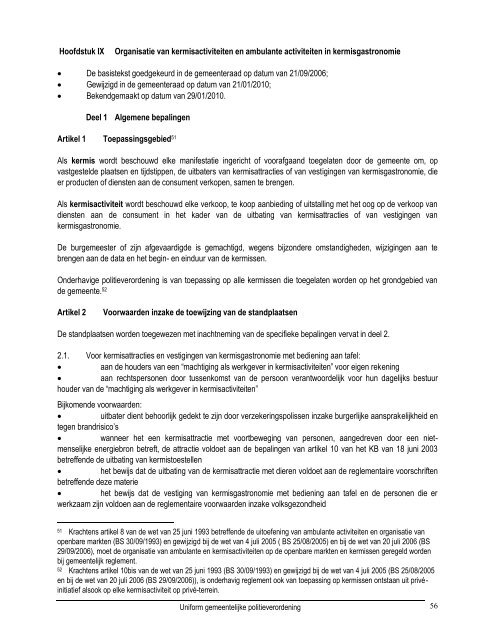 Uniform gemeentelijk politiereglement (UGP) - Oud-Turnhout