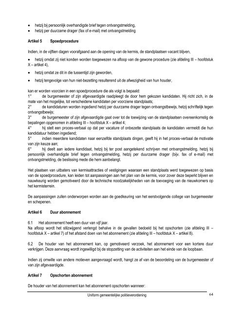 Uniform gemeentelijk politiereglement (UGP) - Oud-Turnhout