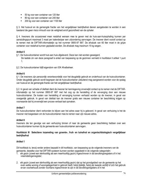 Uniform gemeentelijk politiereglement (UGP) - Oud-Turnhout