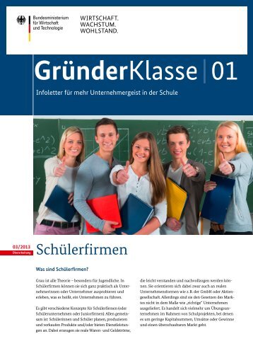 GründerKlasse 01 - Unternehmergeist in die Schulen