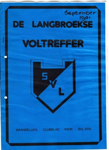 De Langbroekse Voltreffer, editie september 1981 - SVL