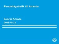 Pendeltågstrafik till Arlanda - S-info