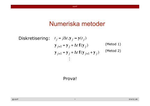 Gunilla Kreiss: Differentialekvationer som matematiska ... - Skolverket