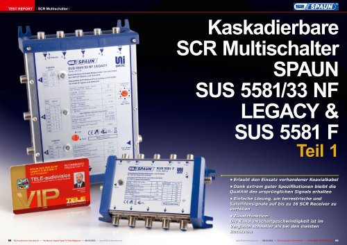Kaskadierbare SCR Multischalter SPAUN SUS 5581/33 NF LEGACY & SUS 
