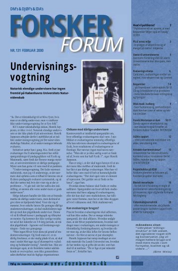 Undervisnings- vogtning - FORSKERforum