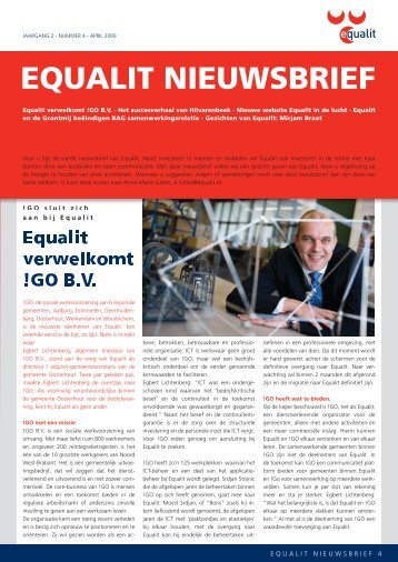 EQUALIT NIEUWSBRIEF