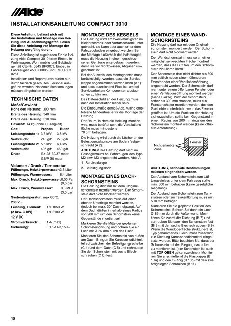 Bruksanvisning & installationsanvisning – Compact 3010 Operating ...