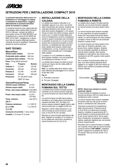 Bruksanvisning & installationsanvisning – Compact 3010 Operating ...