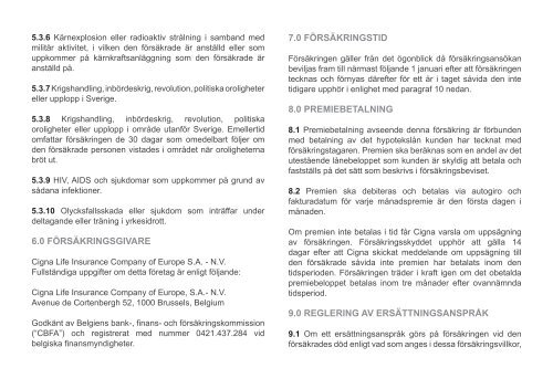 SBAB Låneskydd Liv Försäkringsvillkor nr 1- 2010 i utdrag från ...