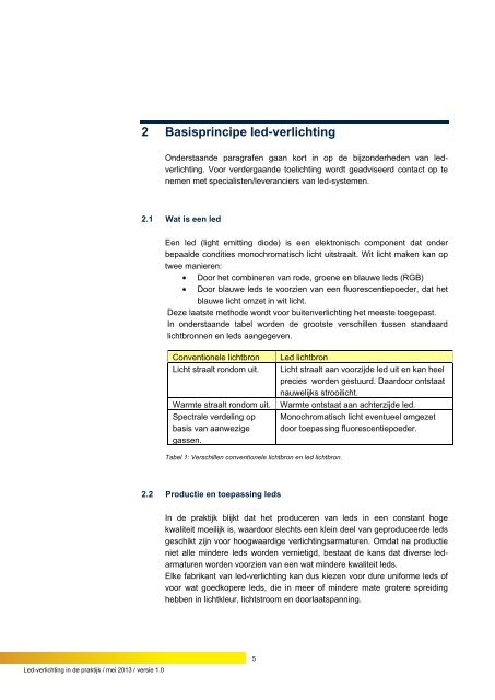 LED-VERLICHTING IN DE PRAKTIJK - Straatbeeld