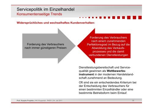 Vortrag Prof. Dr. A. Kaapke - Rheinischer Einzelhandels