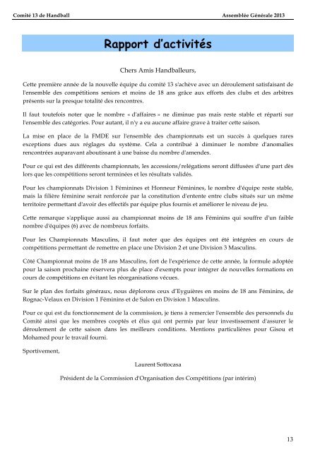 télécharger le document - Comité 13 Handball