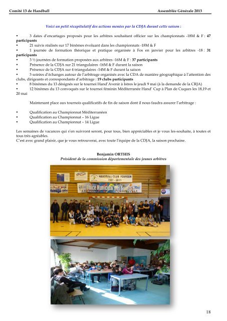 télécharger le document - Comité 13 Handball