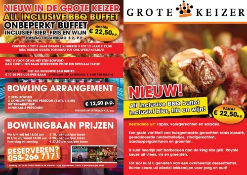 BOWLINGBAAN PRIJZEN - Grote Keizer