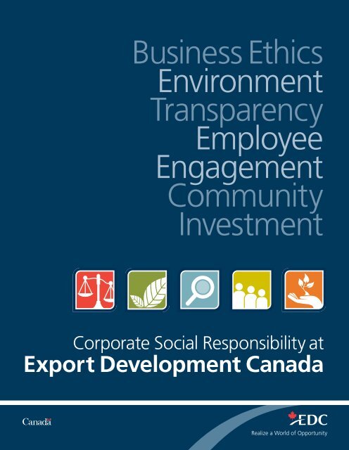 Corporate Social Responsibility brochure - EDC