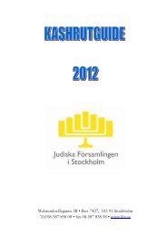 Kosherlistan/Kosher guide 2012 - Judiska Församlingen i Stockholm