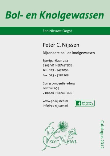 Peter C. Nijssen Bol- en Knolgewassen Catalogus 2012 - (NL) PDF
