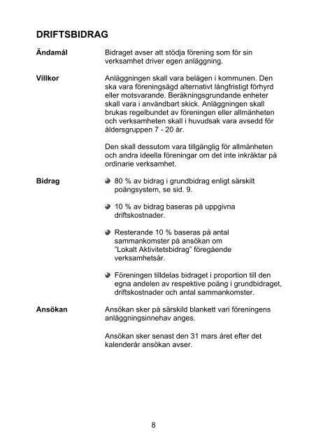 Bidragsregler för föreningar.pdf - Svenljunga kommun