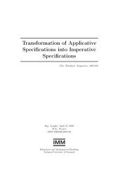 Transformation of Applicative Specifications into Imperative ...