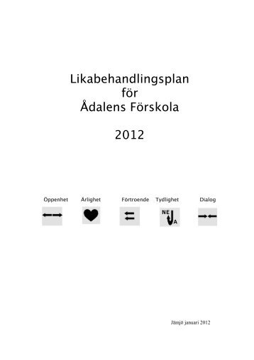 Likabehandlingsplan för Ådalens Förskola 2012