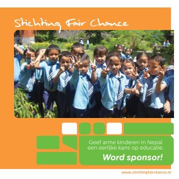 Word sponsor! - Stichting Fair Chance Nepal