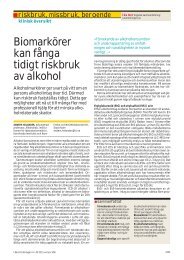 Biomarkörer kan fånga tidigt riskbruk av alkohol. Alkoholmarkörer ...