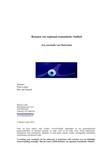 Bronnen van regionaal economische vitaliteit - Bureau Louter