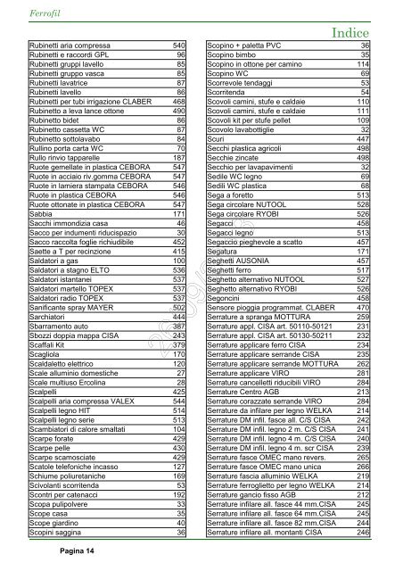 Catalogo Ferrofil 26/09/2013