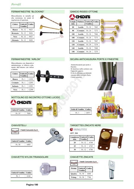 Catalogo Ferrofil 26/09/2013