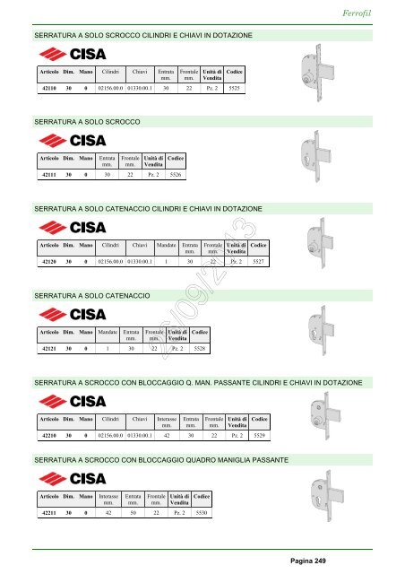 Catalogo Ferrofil 26/09/2013