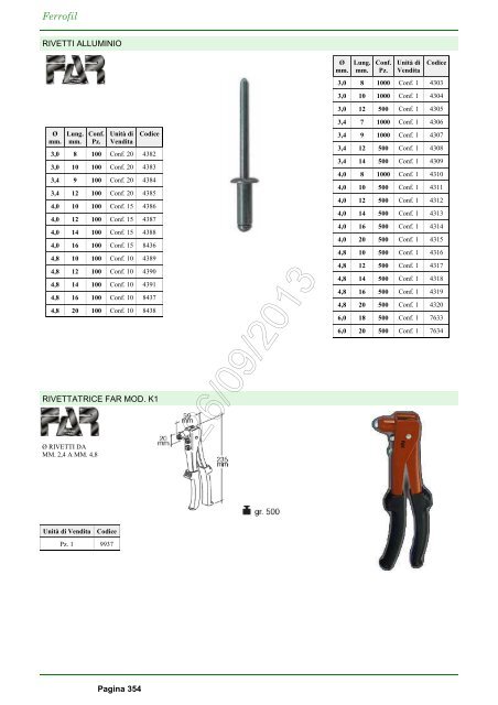 Catalogo Ferrofil 26/09/2013