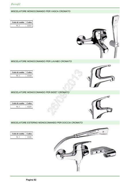 Catalogo Ferrofil 26/09/2013