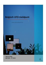 Jaarverslag 08/2010 – 07/2011 - Belgisch UFO-meldpunt